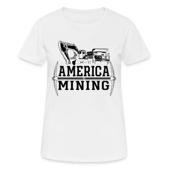 America Mining Mining Trucker Mine Coal Mine Truck - Women's Breathable T-Shirt - white - Front - AI Model Female 172 dark (172cm)