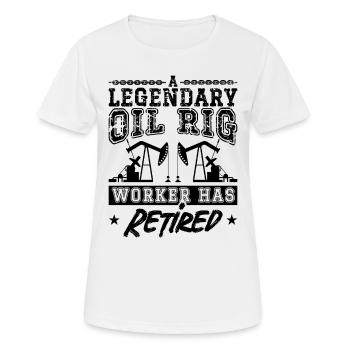 Légendaire travailleur de plate-forme pétrolière à la retraite - T-shirt respirant Femme - blanc - Devant - AI Model Female 172 dark (172cm)