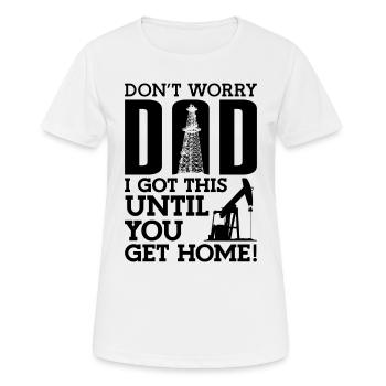 Ne t’inquiète pas, papa, j’ai ça - T-shirt respirant Femme - blanc - Devant - AI Model Female 172 dark (172cm)