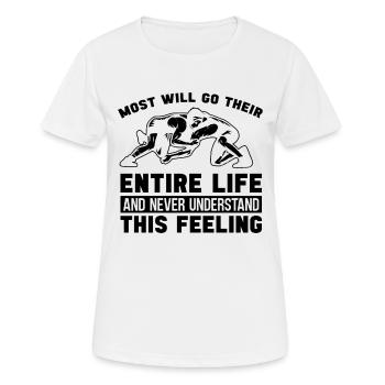 La plupart iront attraper catcheur lutteur grappling - T-shirt respirant Femme - blanc - Devant - AI Model Female 172 dark (172cm)