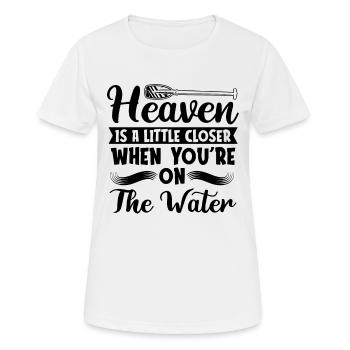 Rafting Heaven est un peu plus proche Canoë Pagayer - T-shirt respirant Femme - blanc - Devant - AI Model Female 172 dark (172cm)