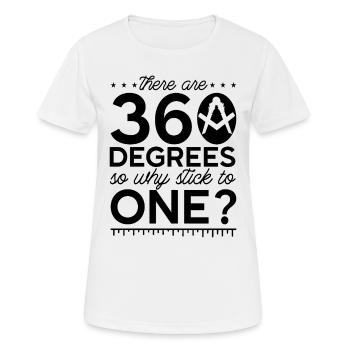Il y a 350 degrés architecte architecture de travail - T-shirt respirant Femme - blanc - Devant - AI Model Female 172 dark (172cm)