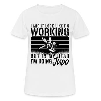 Judo Je pourrais ressembler à un karaté d’entraînement de combattant - T-shirt respirant Femme - blanc - Devant - AI Model Female 172 dark (172cm)