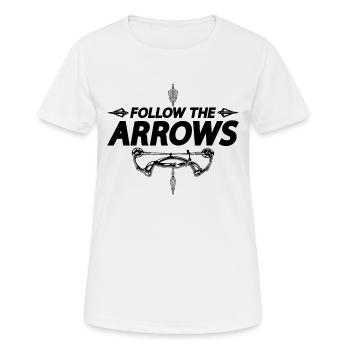Suivez The Archery Arrow Shooting Bowhunter Archer - T-shirt respirant Femme - blanc - Devant - AI Model Female 172 dark (172cm)