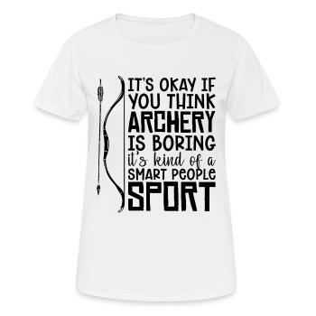 C’est correct si tir à l’arc cible Arbalète Chasse Archer - T-shirt respirant Femme - blanc - Devant - AI Model Female 172 dark (172cm)
