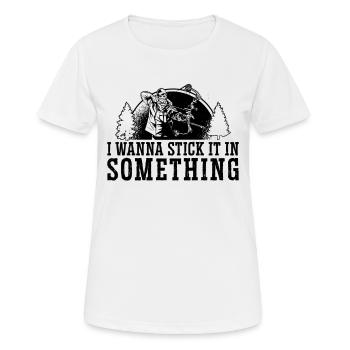 I Wanna Stick In Bowhunting Arrow Target Bowhunter - Frauen T-Shirt atmungsaktiv - Weiß - Vorne - AI Model Female 172 dark (172cm)