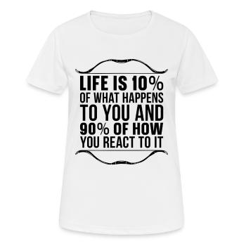 Life Is 10% Of What Bowhunting Shooting Bowhunter - Frauen T-Shirt atmungsaktiv - Weiß - Vorne - AI Model Female 172 dark (172cm)