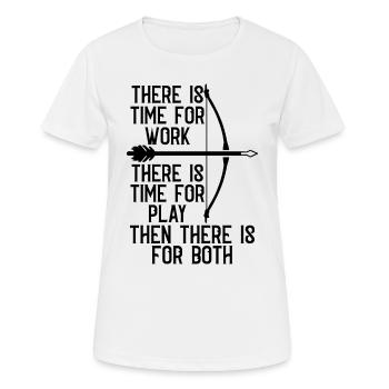 There Is Time For Bowhunting Bow Target Bowhunter - Frauen T-Shirt atmungsaktiv - Weiß - Vorne - AI Model Female 172 dark (172cm)