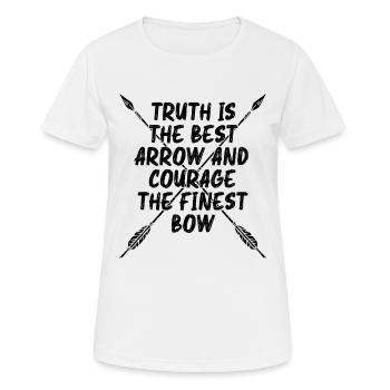 La vérité est le meilleur chasseur à l’arc Archer Bowhunter - T-shirt respirant Femme - blanc - Devant - AI Model Female 172 dark (172cm)