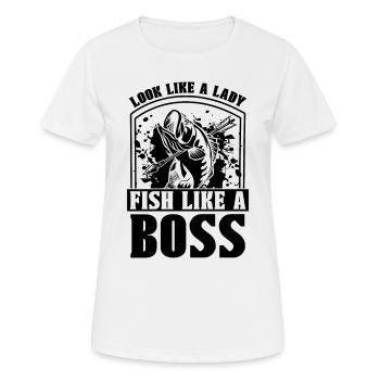 Look Like A Bowfishing Bow Hunting Sport Bowfisher - Women's Breathable T-Shirt - white - Front - AI Model Female 172 dark (172cm)