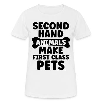 Second Hand Animal Rescue Adoption Animal Rescuer - Frauen T-Shirt atmungsaktiv - Weiß - Vorne - AI Model Female 172 dark (172cm)