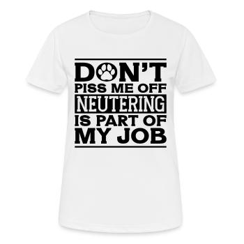 Don’t Piss Me Veterinary Vet Étudiant vétérinaire - T-shirt respirant Femme - blanc - Devant - AI Model Female 172 dark (172cm)