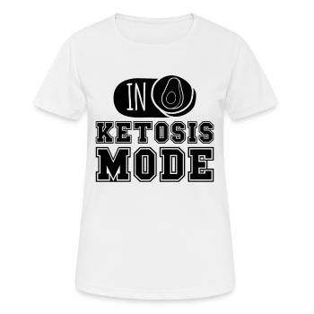 Dans la mode cétose Régime cétogène Alimentation saine Keto - T-shirt respirant Femme - blanc - Devant - AI Model Female 172 dark (172cm)