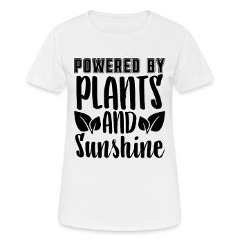 Propulsé par les plantes Alimentation saine Végétalien Amateur de régime - T-shirt respirant Femme - blanc - Devant - AI Model Female 172 dark (172cm)