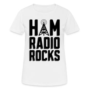 Ham Radio Rocks Amateur Radio Ham Radio Operator - Frauen T-Shirt atmungsaktiv - Weiß - Vorne - AI Model Female 172 dark (172cm)