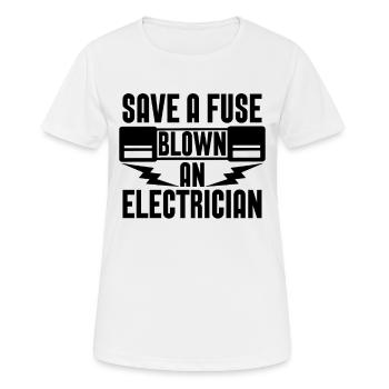 Save A Fuse Electronics Repair Tools Electrician - Women's Breathable T-Shirt - white - Front - AI Model Female 172 dark (172cm)