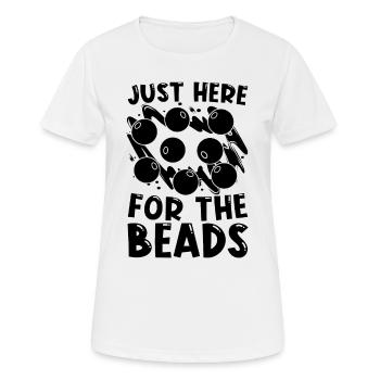 Juste ici pour le perlage Perle Bijoux Perle - T-shirt respirant Femme - blanc - Devant - AI Model Female 172 dark (172cm)