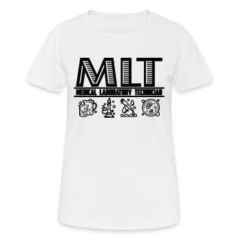 Scientifique de laboratoire médical Technicien de laboratoire - T-shirt respirant Femme - blanc - Devant - AI Model Female 172 dark (172cm)