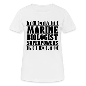 Activer le biologiste marin de la biodiversité marine - T-shirt respirant Femme - blanc - Devant - AI Model Female 172 dark (172cm)