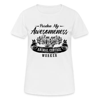 Pardon My Awesomeness Loves Rescue Animal Officer - Women's Breathable T-Shirt - white - Front - AI Model Female 172 dark (172cm)