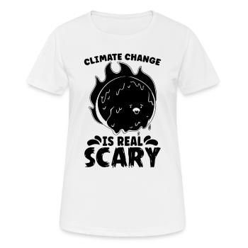 Climate Change Is Real Science Climate Activist - Frauen T-Shirt atmungsaktiv - Weiß - Vorne - AI Model Female 172 dark (172cm)