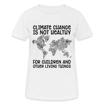 Le changement climatique n’est pas un activiste de l’environnement - T-shirt respirant Femme - blanc - Devant - AI Model Female 172 dark (172cm)