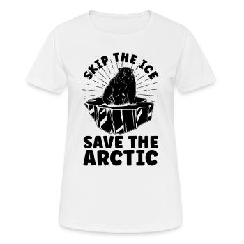 Skip The Ice Environmental Global Warming Advocate - Frauen T-Shirt atmungsaktiv - Weiß - Vorne - AI Model Female 172 dark (172cm)
