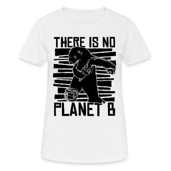 There Is No Planet Science Global Warming Advocate - Frauen T-Shirt atmungsaktiv - Weiß - Vorne - AI Model Female 172 dark (172cm)