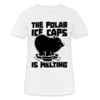 The Polar Ice Awareness Global Warming Advocate - Frauen T-Shirt atmungsaktiv - Weiß - Vorne - AI Model Female 172 dark (172cm)