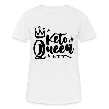 Keto Queen Régime cétogène Alimentation saine Keto Lover - T-shirt respirant Femme - blanc - Devant - AI Model Female 172 dark (172cm)
