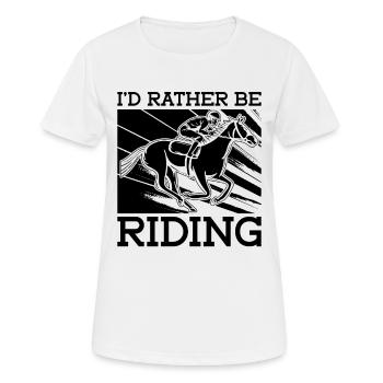 Je serais plutôt un amateur de chevaux de saut d'obstacles - T-shirt respirant Femme - blanc - Devant - AI Model Female 172 dark (172cm)