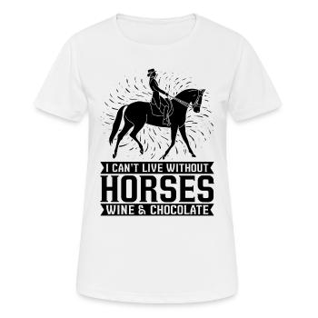 Je ne peux pas vivre sans saut d'obstacles - T-shirt respirant Femme - blanc - Devant - AI Model Female 172 dark (172cm)