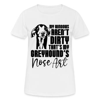 Mon Windows Greyhound Racing Rescue Greyhound Racer - T-shirt respirant Femme - blanc - Devant - AI Model Female 172 dark (172cm)