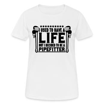 J'avais l'habitude d'avoir des tuyauteurs - T-shirt respirant Femme - blanc - Devant - AI Model Female 172 dark (172cm)