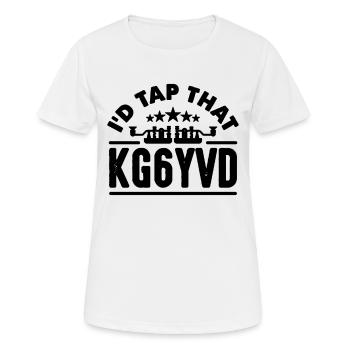 I'd Tap That Ham Radio Channel Ham Radio Operator - Women's Breathable T-Shirt - white - Front - AI Model Female 172 dark (172cm)