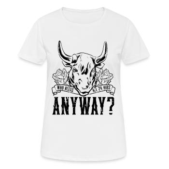 Qui a besoin du lutteur Roping Steer de l’équipe 24 Ribs - T-shirt respirant Femme - blanc - Devant - AI Model Female 172 dark (172cm)