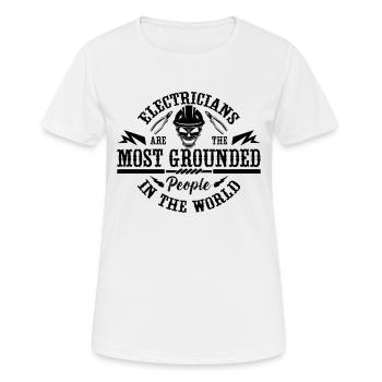 Les électriciens sont le technicien de réparation électricien - T-shirt respirant Femme - blanc - Devant - AI Model Female 172 dark (172cm)