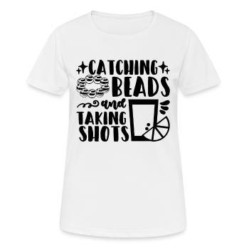 Attraper des perles et perler des bijoux en perlant - T-shirt respirant Femme - blanc - Devant - AI Model Female 172 dark (172cm)