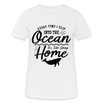 Every Time I Slip Marine Science Marine Biologist - Frauen T-Shirt atmungsaktiv - Weiß - Vorne - AI Model Female 172 dark (172cm)