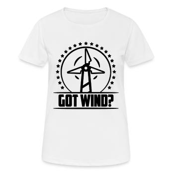 Got Wind aime le technicien en turbines d’énergie renouvelable - T-shirt respirant Femme - blanc - Devant - AI Model Female 172 dark (172cm)