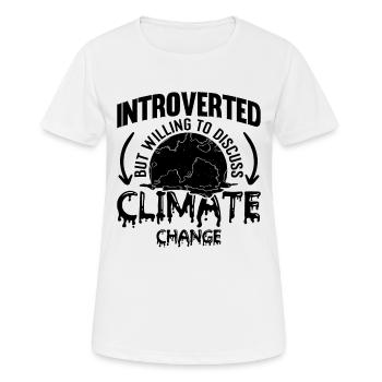 Activiste pour le climat introverti mais volontaire - T-shirt respirant Femme - blanc - Devant - AI Model Female 172 dark (172cm)