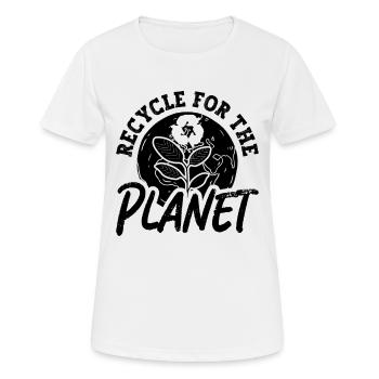 Activiste climatique Recycle For The Planet - T-shirt respirant Femme - blanc - Devant - AI Model Female 172 dark (172cm)