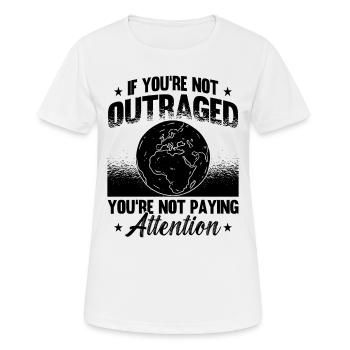 Si vous n’êtes pas indigné Activisme Activiste du climat - T-shirt respirant Femme - blanc - Devant - AI Model Female 172 dark (172cm)
