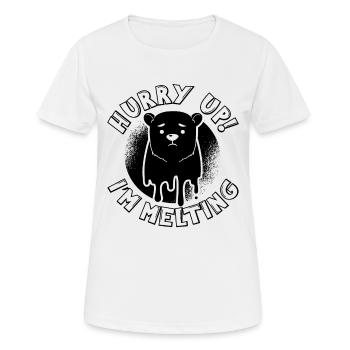Dépêchez-vous que je fasse fondre la conscience Activiste pour le climat - T-shirt respirant Femme - blanc - Devant - AI Model Female 172 dark (172cm)