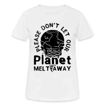 S’il vous plaît, ne laissez pas notre activiste de l’environnement pour le climat - T-shirt respirant Femme - blanc - Devant - AI Model Female 172 dark (172cm)