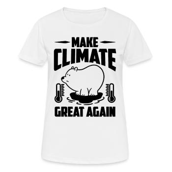 Make Climate Great Science Global Warming Advocate - Frauen T-Shirt atmungsaktiv - Weiß - Vorne - AI Model Female 172 dark (172cm)