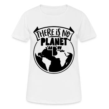 There Is No Planet Climate Global Warming Advocate - Frauen T-Shirt atmungsaktiv - Weiß - Vorne - AI Model Female 172 dark (172cm)