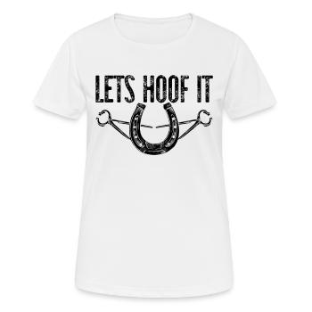 Lets Hoof It Farrier Forging Metalworking Farriers - Women's Breathable T-Shirt - white - Front - AI Model Female 172 dark (172cm)