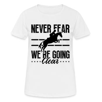 Never Fear We're Show Jumping Horses Show Jumper - Frauen T-Shirt atmungsaktiv - Weiß - Vorne - AI Model Female 172 dark (172cm)
