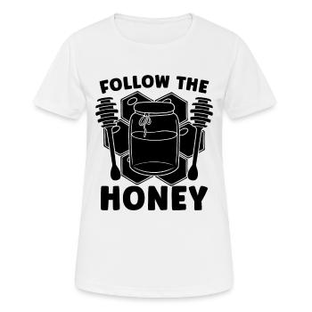 Suivre The Honey Beekeeping Apiculteur Apiculteur - T-shirt respirant Femme - blanc - Devant - AI Model Female 172 dark (172cm)